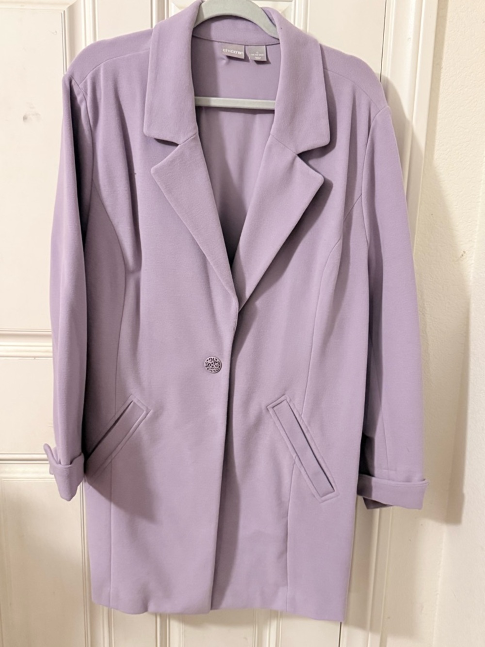 Chico's Lilac Single-Button Blazer Jacket
